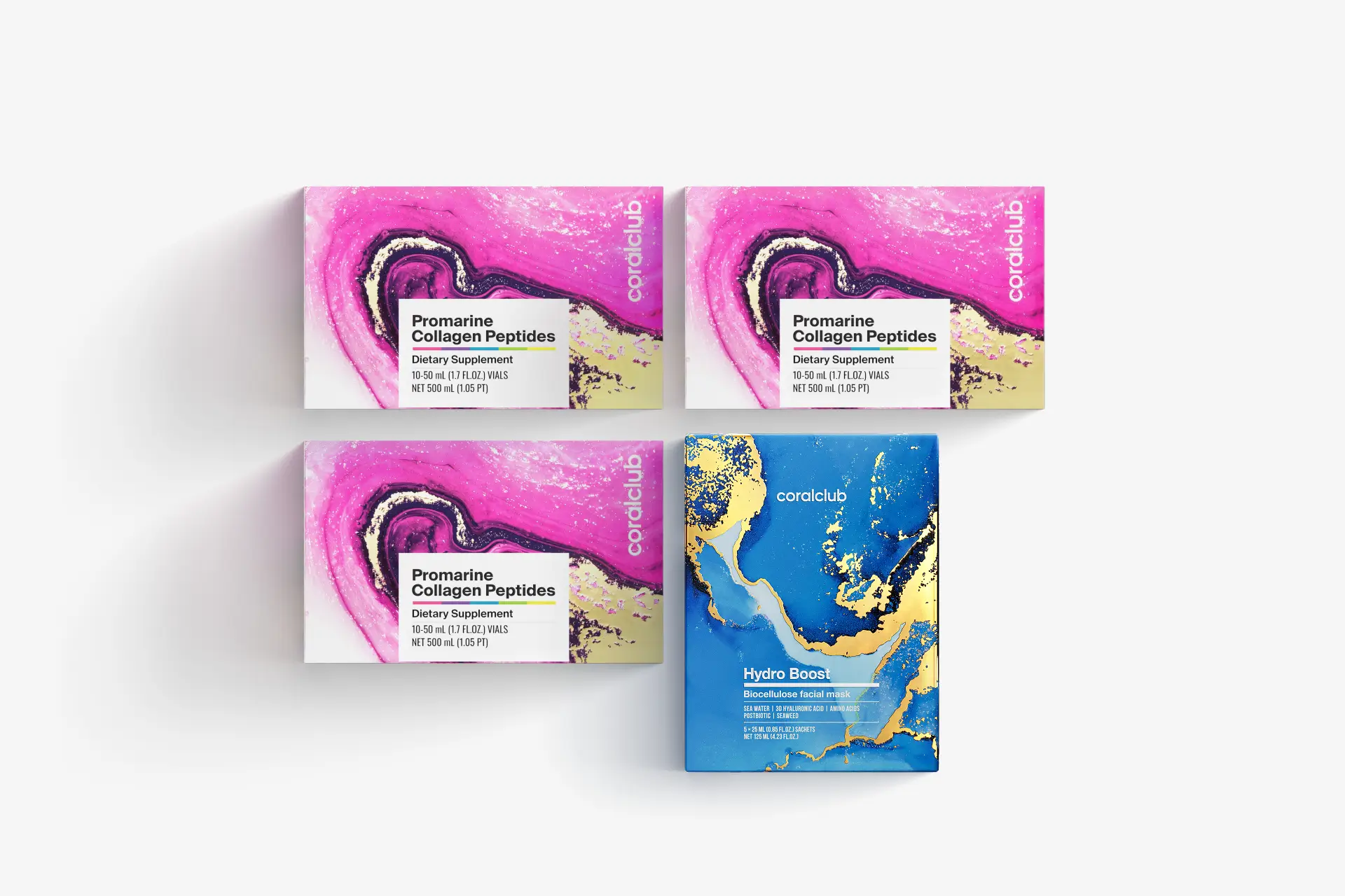 Sada Promarine Collagen Peptides (3 balenia po 10 ks) + Hydro Boost Biocellulose Facial Mask (5 ks)